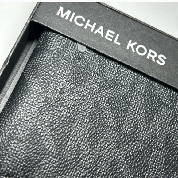 🔹️ Michael Kors🔹️ Men’s Slim Billfold Signature Wallet Black Jet Set Mens ✨️🖤 - Picture 5 of 8